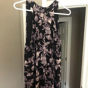 Audrey 3+1 Purple and Black tank dress